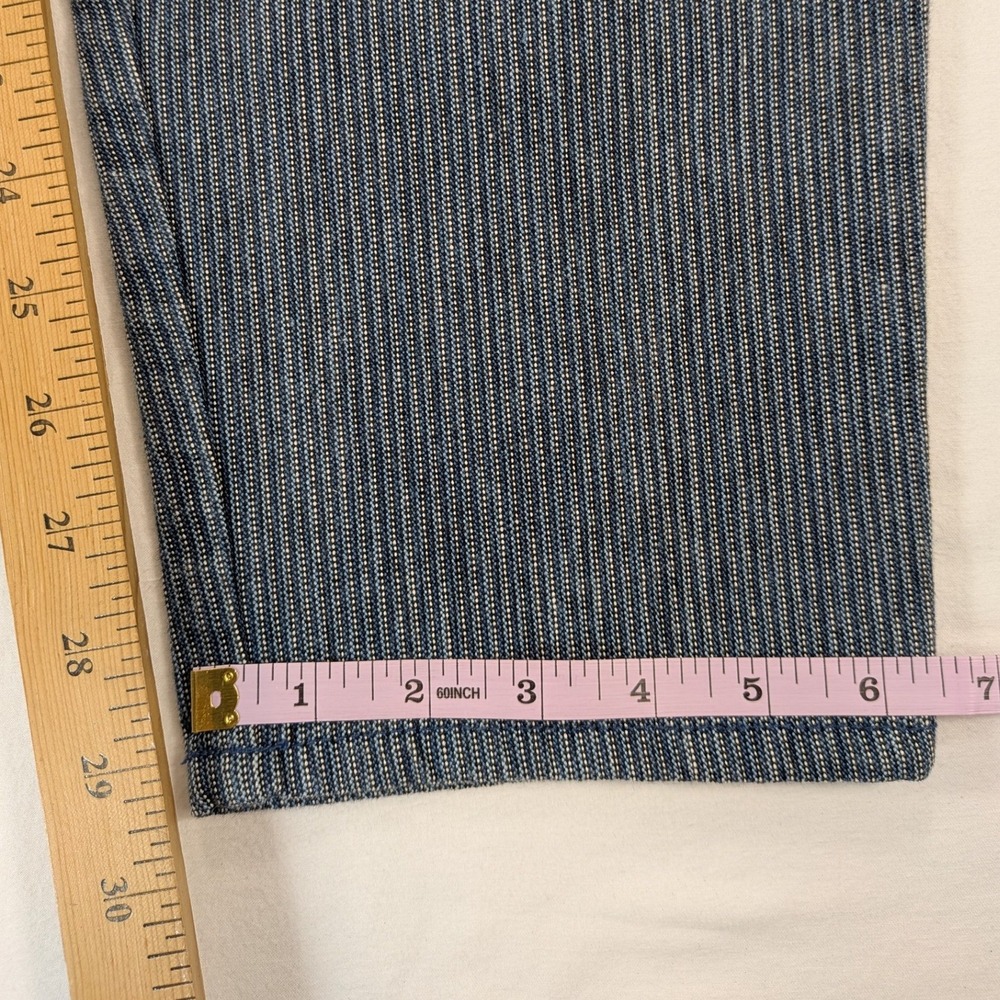 VTG New York & Company Jeans Womens 10 Straight Baggy Taper 90s Pin Stripe Denim - Picture 9 of 11